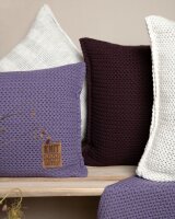 Knit Factory Jesse Kissen 50x50 cm Glatt Braun