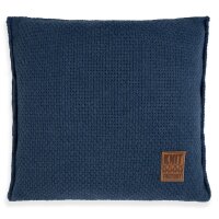 Knit Factory Jesse Kissen 50x50 cm Glatt Dunkelblau