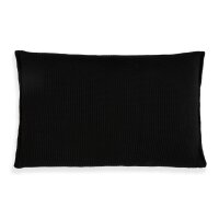 Knit Factory Uni Kissen 60x40 cm Glatt Schwarz