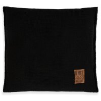 Knit Factory Uni Kissen 50x50 cm Glatt Schwarz