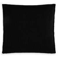 Knit Factory Uni Kissen 50x50 cm Glatt Schwarz