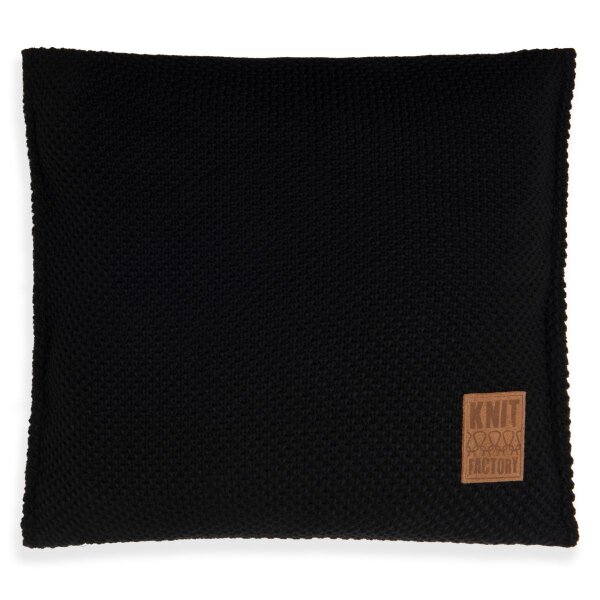 Knit Factory Lynn Kissen 50x50 cm Schwarz