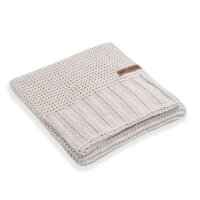 Knit Factory Vinz Decke 160x130 cm Glatt Beige