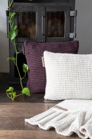Knit Factory Vinz Decke 160x130 cm Glatt Beige