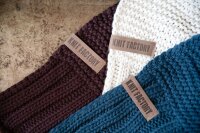 Knit Factory Vinz Decke 160x130 cm Glatt Beige