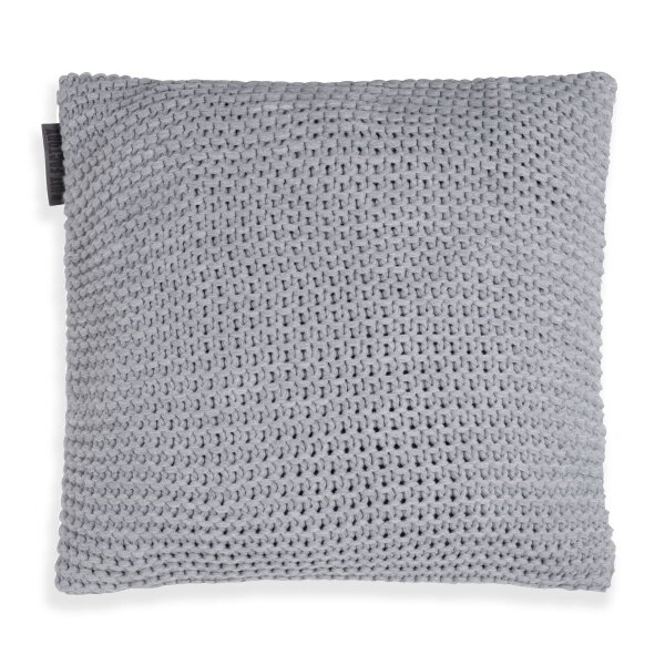 Knit Factory Vinz Kissen 50x50 cm Glatt Grau