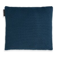 Knit Factory Vinz Kissen 50x50 cm Glatt Dunkelblau