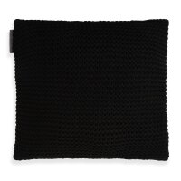 Knit Factory Vinz Kissen 50x50 cm Glatt Schwarz