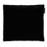 Knit Factory Vinz Kissen 50x50 cm Glatt Schwarz