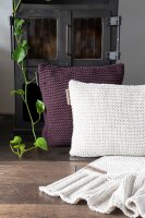 Knit Factory Vinz Kissen 60x40 cm Glatt Lila