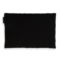 Knit Factory Vinz Kissen 60x40 cm Glatt Schwarz