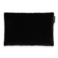 Knit Factory Vinz Kissen 60x40 cm Glatt Schwarz