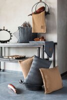 Knit Factory Jesse Decke 160x130 cm Glatt Braun