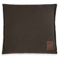 Knit Factory Uni Kissen 50x50 cm Glatt Braun