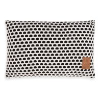 Knit Factory Mila Kissen 60x40 cm Wabe Beige Schwarz