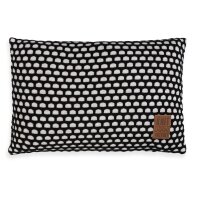 Knit Factory Mila Kissen 60x40 cm Wabe Beige Schwarz