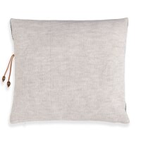 Knit Factory Roxx Kissen 50x50 cm Gestreift Beige Schwarz