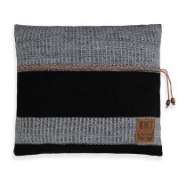 Knit Factory Roxx Kissen 50x50 cm Gestreift Grau Schwarz