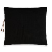 Knit Factory Roxx Kissen 50x50 cm Gestreift Grau Schwarz