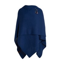 Knit Factory Jazz Poncho capes One Size Glatt Dunkelblau