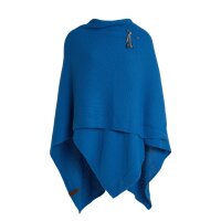 Knit Factory Jazz Poncho capes One Size Glatt Dunkelblau