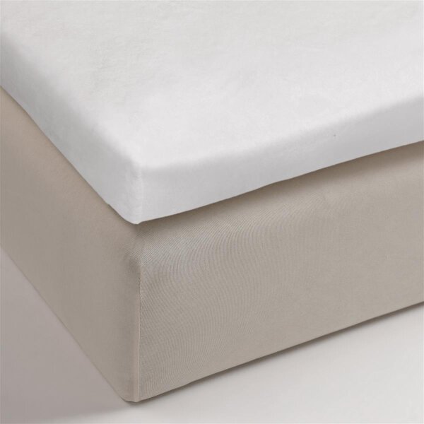 Beddinhouse Baumwolle, Polyester Matratzenauflage  Molton Str Td White 070/080X200/220 80 x 200/210/220 cm Steghöhe: 10cm 1 Topper-Moltonauflage Weiß