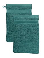 Beddinhouse Baumwoll-Frottee Frotteeware Sheer Dark Green 16X22 Set A 3 x 16 x 22 cm Waschlappen Dunkelgrün