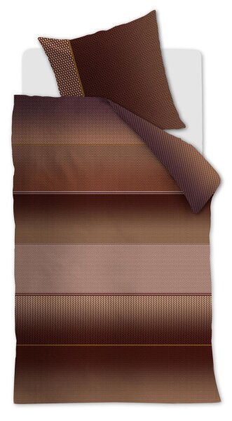 Beddinhouse Mako-Satin Bettwäsche Sha Terra 155X220 155 x 220 cm + 1x 80 x 80 cm 1 Bettbezug, 1 Kissenbezug Terrakotta