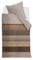 Beddinhouse Mako-Satin Bettwäsche Quilted Natural 135X200 135 x 200 cm + 1x 80 x 80 cm 1 Bettbezug, 1 Kissenbezug Natur