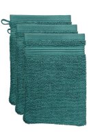 Beddinhouse Baumwoll-Frottee Frotteeware Sheer Dark Green 16X22 Set A 3 16 x 22 cm set van 3 x Waschlappen Dunkelgrün