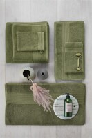 Beddinhouse Baumwoll-Frottee Frotteeware Sheer Olive Green 50X100 Set A 3 50 x 100 cm set van 3 Handtuch Olivgrün