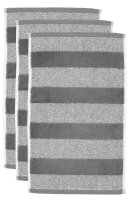 Beddinhouse Baumwoll-Frottee Frotteeware Sheer Stripe Anthracite 30X50 Set A 3 30 x 50 cm set van 3 Gästetuch Anthrazit