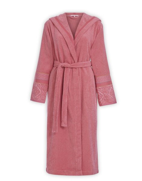 Pip Studio 100% Cotton, terry, 450 GSM Bademantel Soft Zellige Bathrobe Coral M M 1 Bademantel Korallenrot