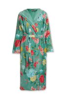 Pip Studio 100% Cotton, terry velour, 380 GSM Bademantel Good Evening Bathrobe Green S S 1 Bademantel Grün