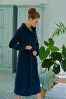 Pip Studio 100% Cotton, terry, 450 GSM Bademantel Soft Zellige Bathrobe Dark Blue M M 1 Bademantel Dunkelblau