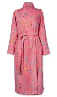 Pip Studio 100% Cotton, terry velour, 380 GSM Bademantel Les Fleurs Bathrobe Pink S S 1 Bademantel Rosa