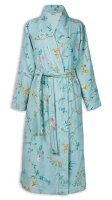 Pip Studio 100% Cotton, terry velour, 380 GSM Bademantel Les Fleurs Bathrobe Blue Xs XS 1 Bademantel Blau