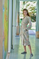 Pip Studio 100% Cotton, terry velour, 380 GSM Bademantel Les Fleurs Bathrobe Khaki M M 1 Bademantel Khaki