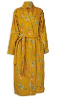 Pip Studio 100% Cotton, terry velour, 380 GSM Bademantel Les Fleurs Bathrobe Yellow Xs XS 1 Bademantel Gelb