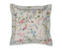 Pip Studio  Dekokissen Petites Fleurs Square Cushion Khaki 45X45 45 x 45 cm 1 Zierkissen Khaki