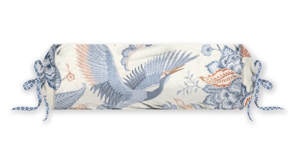 Pip Studio  Dekokissen Royal Birds Roll Cushion Blue 22X70 22 x 70 cm 1 Zierkissen Blau