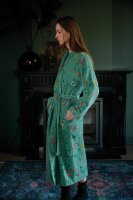 Pip Studio 100% Cotton, terry velour, 380 GSM Bademantel Les Fleurs Bathrobe Green S S 1 Bademantel Grün