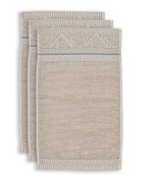 Pip Studio 100% Cotton, terry, 500 GSM Frotteeware Soft Zellige Khaki 30X50 Set A 3 30 x 50 cm set van 3 Gästetuch Khaki