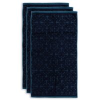 Pip Studio 100% Cotton, terry, 500 GSM Frotzteeware Tile Pip Dark Blue 55X100 Set A 3 55 x 100 cm set van 3 Handtuch Dunkelblau