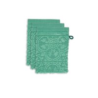 Pip Studio 100% Cotton, terry, 500 GSM Frotteware Tile Pip Green 16X22 Set A 3 16 x 22 cm set van 3 x Waschlappen Grün