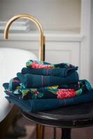 Pip Studio 100% Cotton, terry, 500 GSM Frotteware Soft Zellige Dark Blue 16X22 Set A 3 16 x 22 cm set van 3 x Waschlappen Dunkelblau