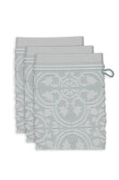 Pip Studio 100% Cotton, terry, 500 GSM Frotteware Tile Pip Light Blue 16X22 Set A 3 16 x 22 cm set van 3 x Waschlappen Hellblau