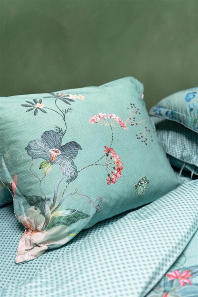 Pip Studio  Dekokissen Tokyo Bouquet Cushion Green 35X60 35 x 60 cm 1 Zierkissen Grün