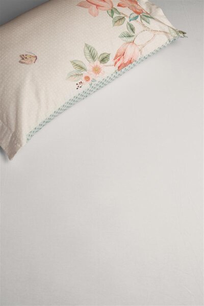 Pip Studio Jersey-Elasthan Spannbettlaken Goodnight By Pip White 90X200/220 90 x 200/210/220 cm Pocket depth: 30 cm 1 Spannbettlaken Weiß