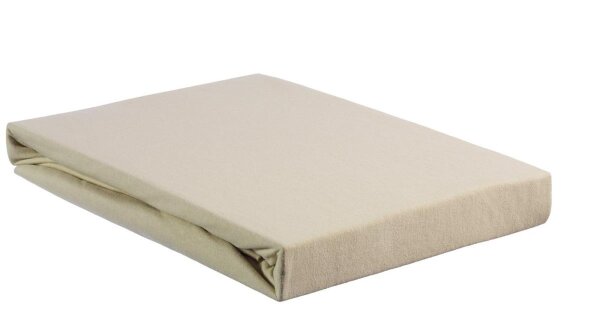Rivièra Maison Jersey-Elasthan Spannbettlaken Riviera Lycra Td Sand 80/90 X 200/220 Cm Hh: 10 Cm 80/90 x 200/220 cm Steghöhe: 10 cm 1 Topper-Spannbettlaken Sand